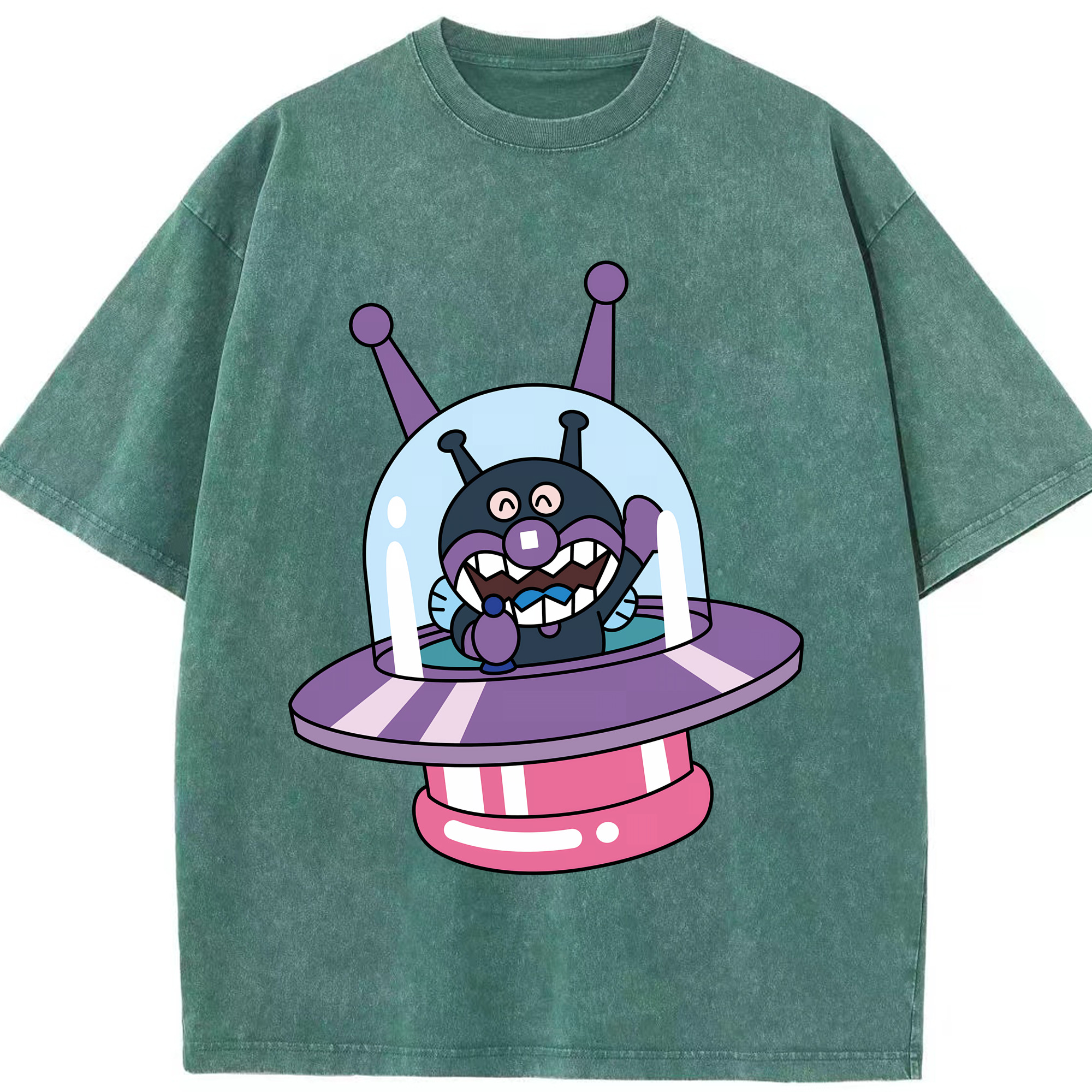 （画像用） アンパンマン Anpanman 綿100% ヴィンテージ風 半袖Tシャツ（フロントプリント）